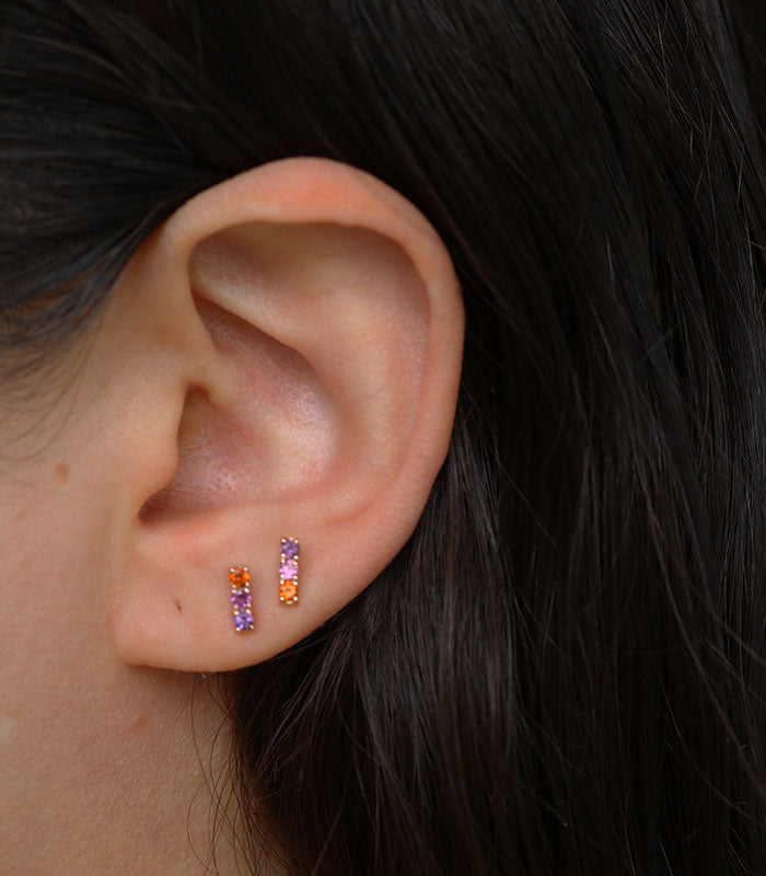 Piercing | Amethyst, Citrine and Rhodochrosite