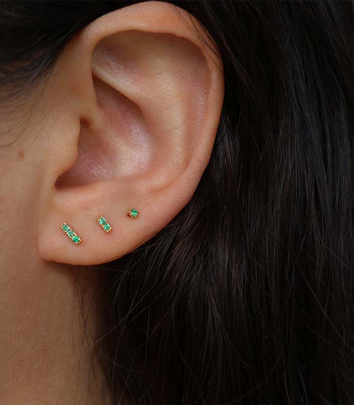 Piercing | 3-point emeralds