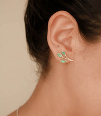Thumbnail for LAURELLA ARETES PLATA 950 Y ÓPALO ANDINO