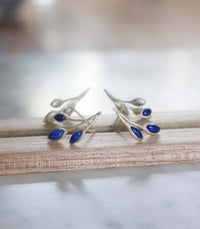 Thumbnail for LAURELLA ARETES PLATA 950 Y LAPISLÁZULI