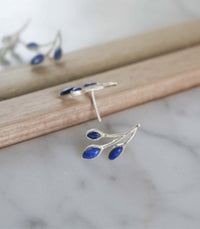 Thumbnail for LAURELLA ARETES PLATA 950 Y LAPISLÁZULI