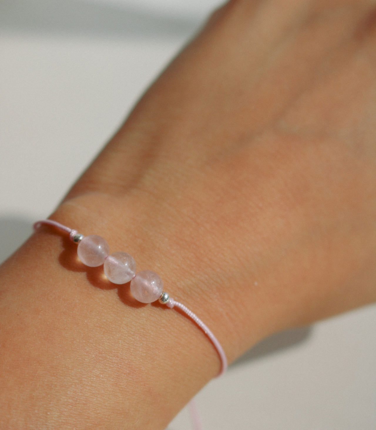 Cuarzo Rosa | Pulsera Hilo