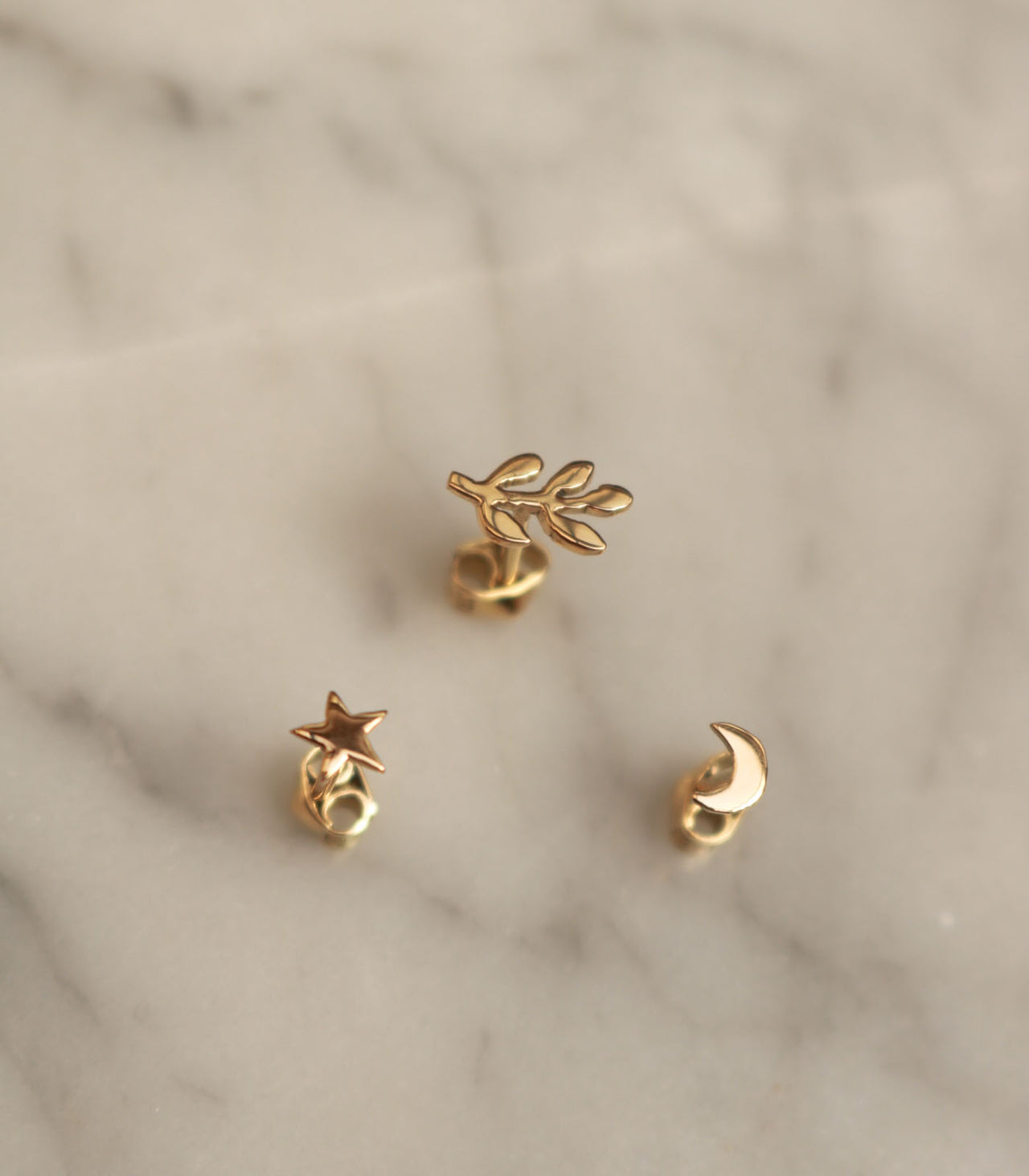 ARETES MOON, TWINKLE Y LAURE EN ORO 18K, JOUERÍA LAURELLA