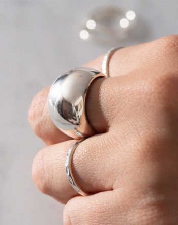 anillos de plata artesanales, modelo Eola.